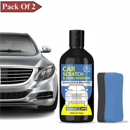 Car Body Scratch Remover And Repair Polishing Cream Kit With Sponge 200Ml(Pack Of 2)